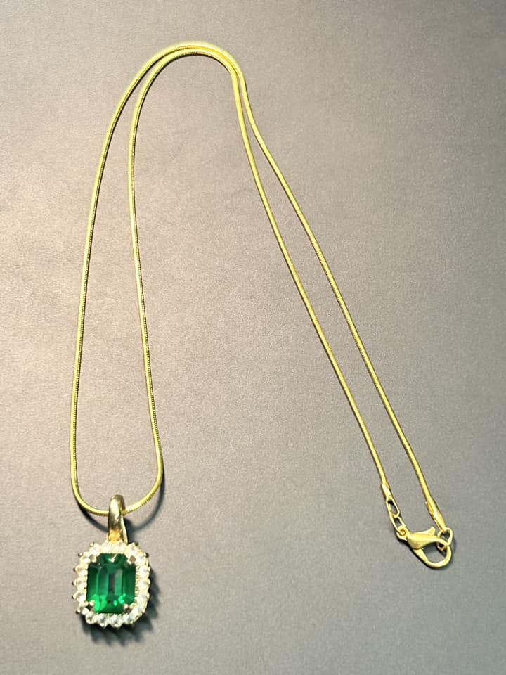 Green CZ Necklace