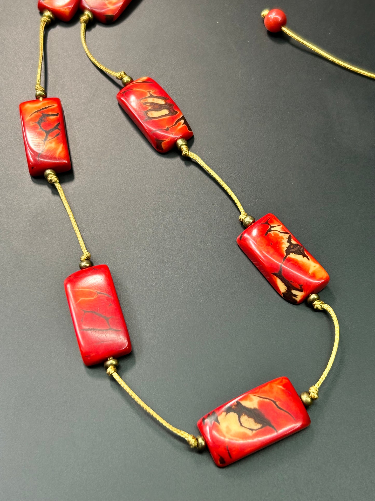 Coral Cord Necklace