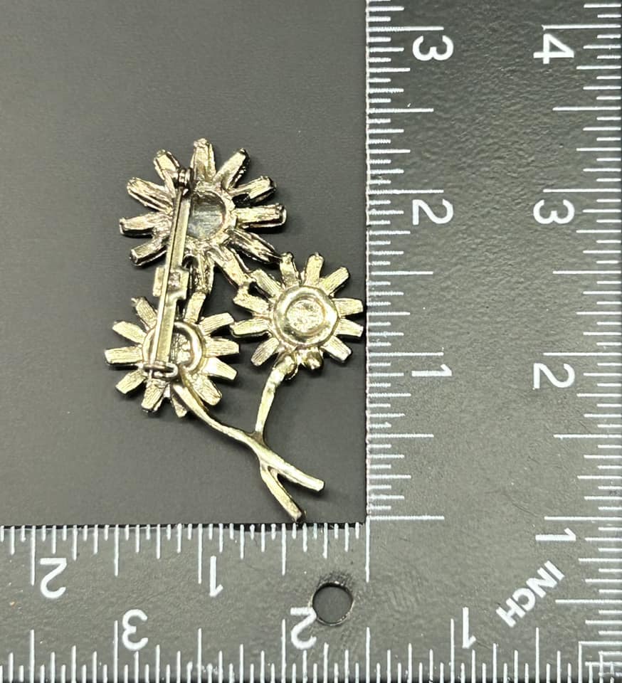 Enamel Flower Brooch