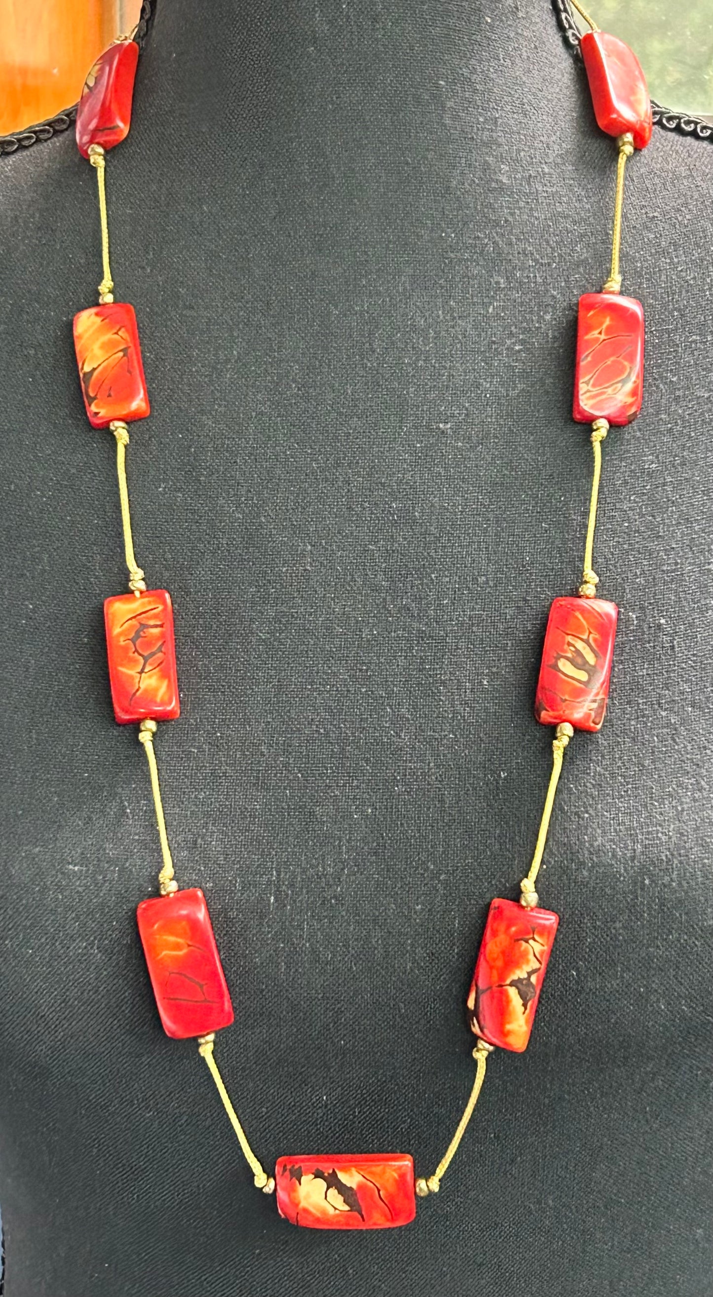 Coral Cord Necklace