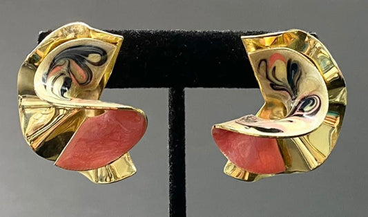 Vintage Enamel Earrings