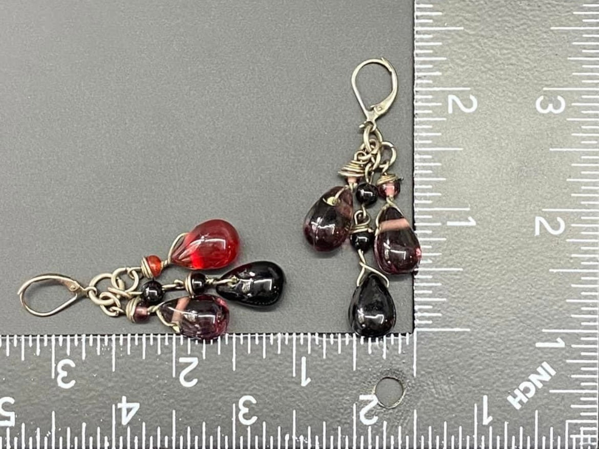 Glass Dangle Earrings