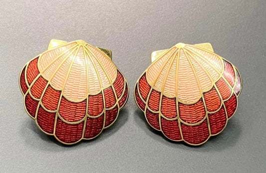 Cloisonné Shell Earrings
