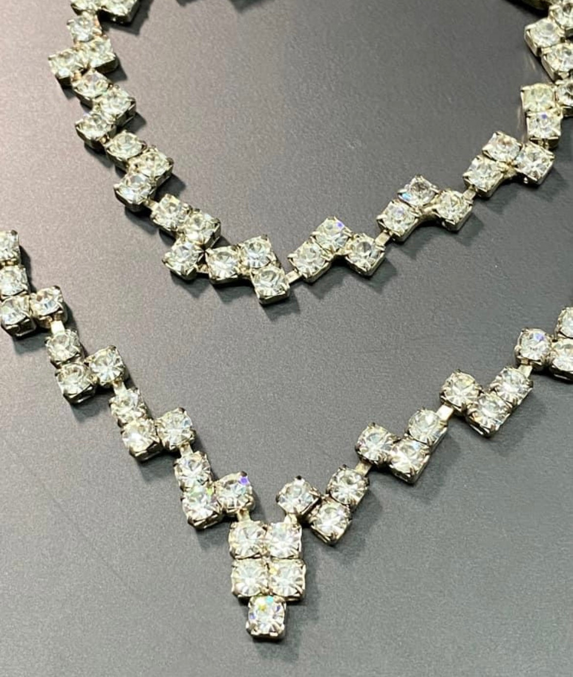 Rhinestone Bracelet & Necklace Set