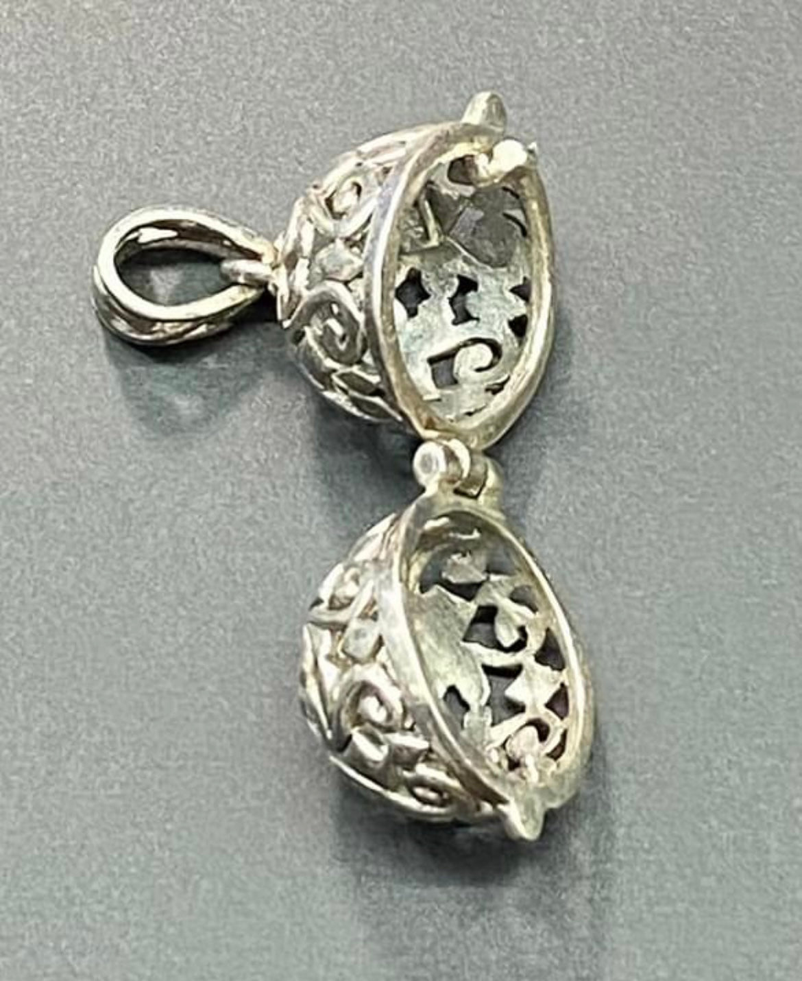 Sterling Silver Prayer Box Pendant