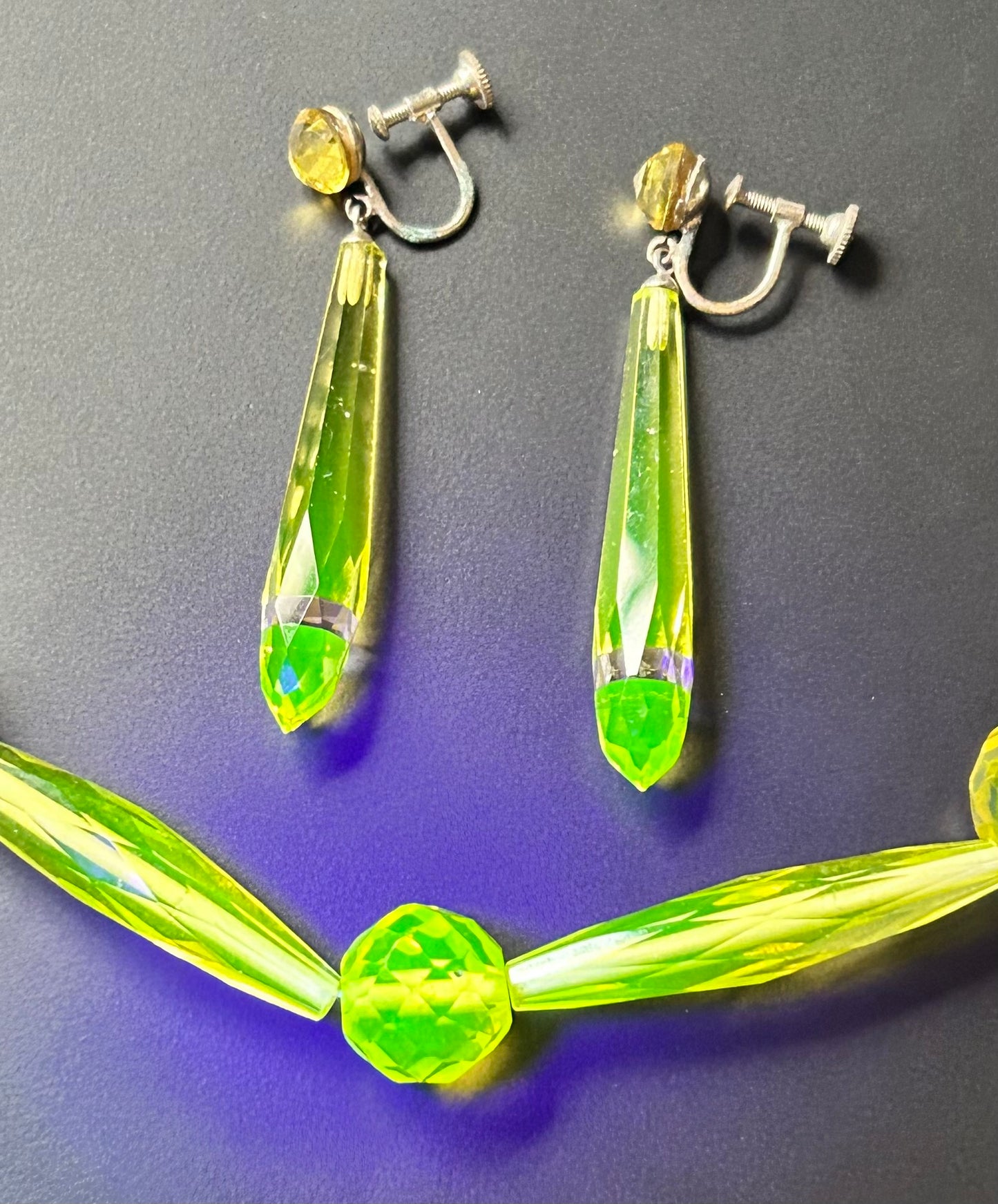 Vintage Uranium Glass Set
