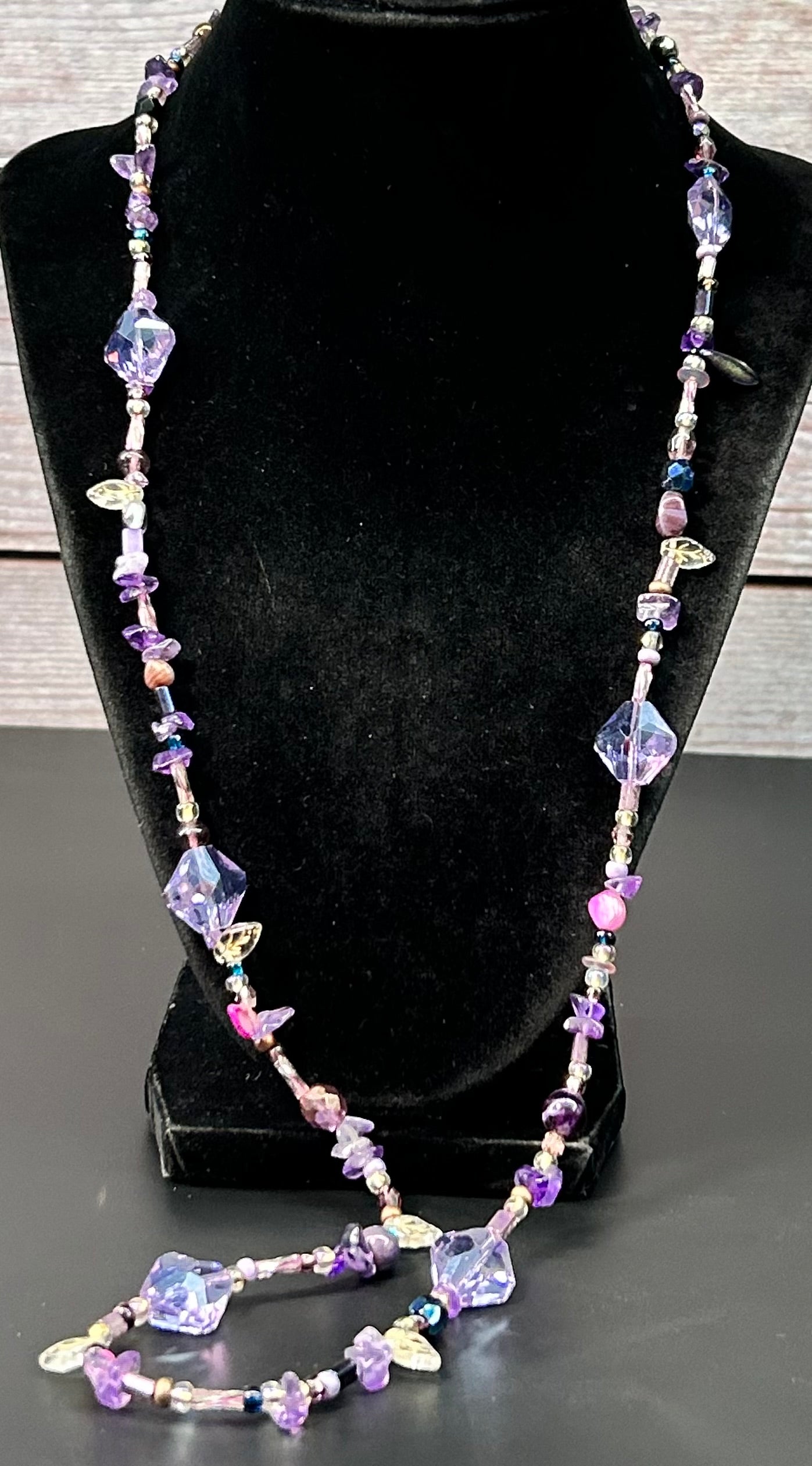 Glass & Amethyst Necklace