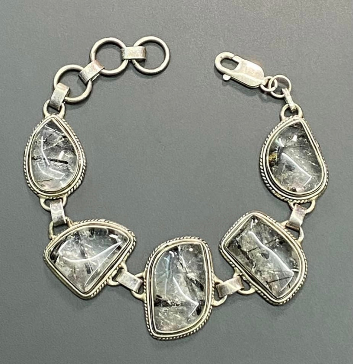 Sterling Silver Rutilated Quartz Bracelet