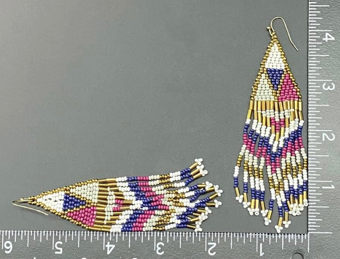 Glass Seed Bead Earrings