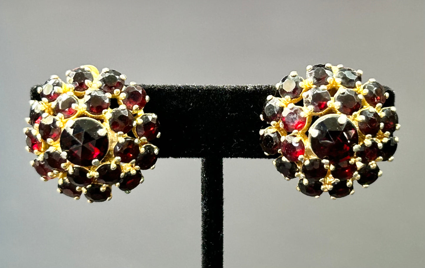 Vintage Rhinestone Clip Earrings