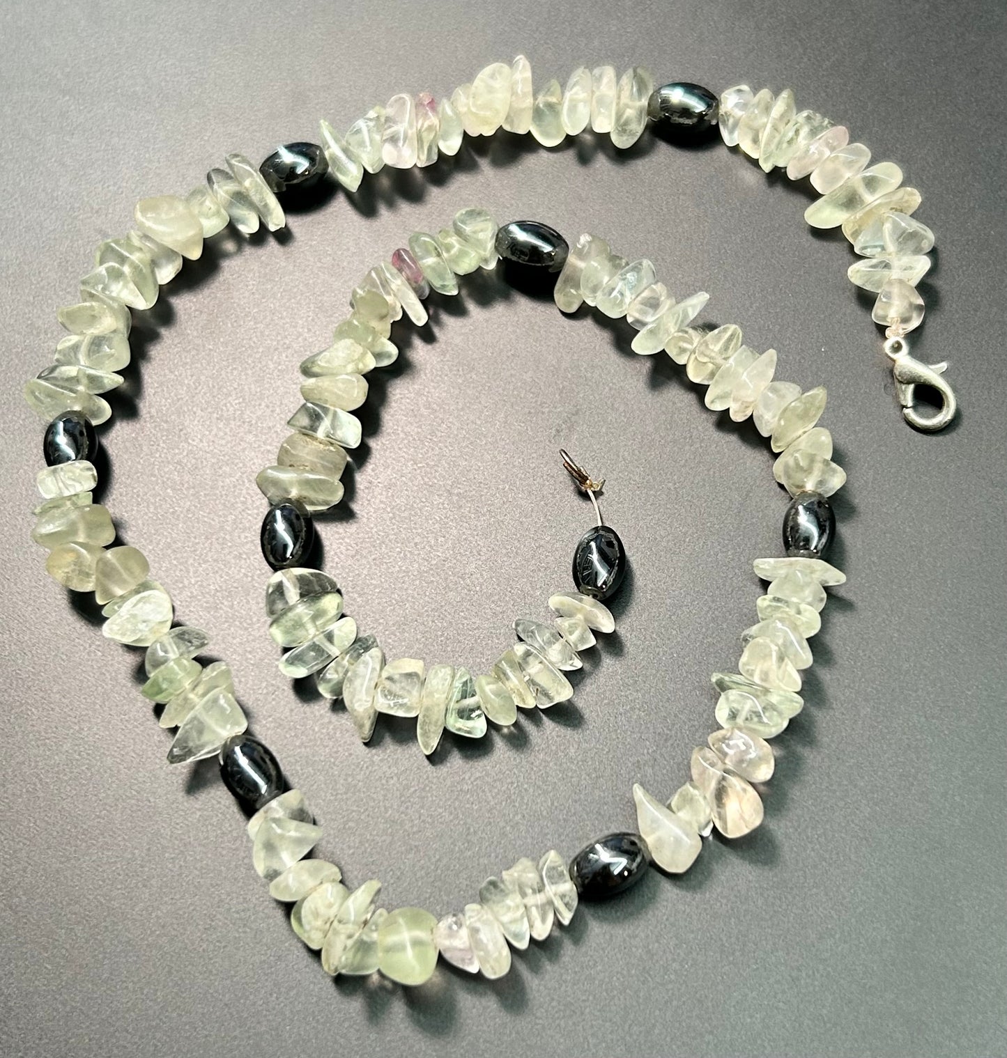 Fluorite & Hematite Necklace