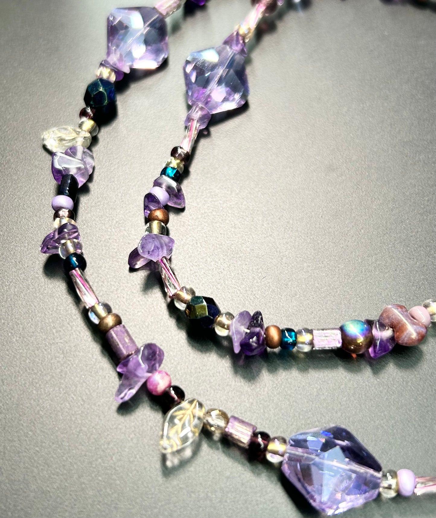 Glass & Amethyst Necklace