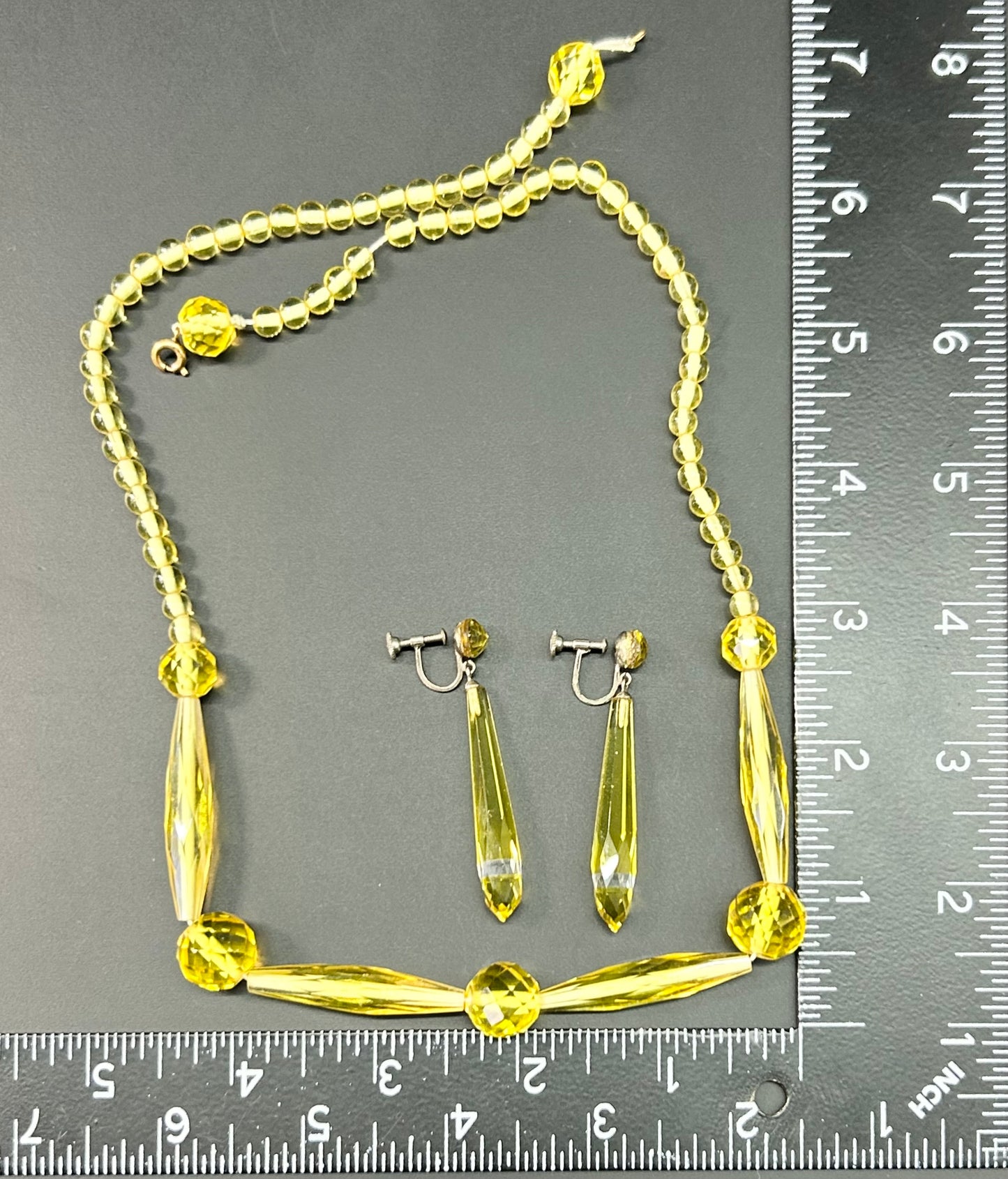 Vintage Uranium Glass Set