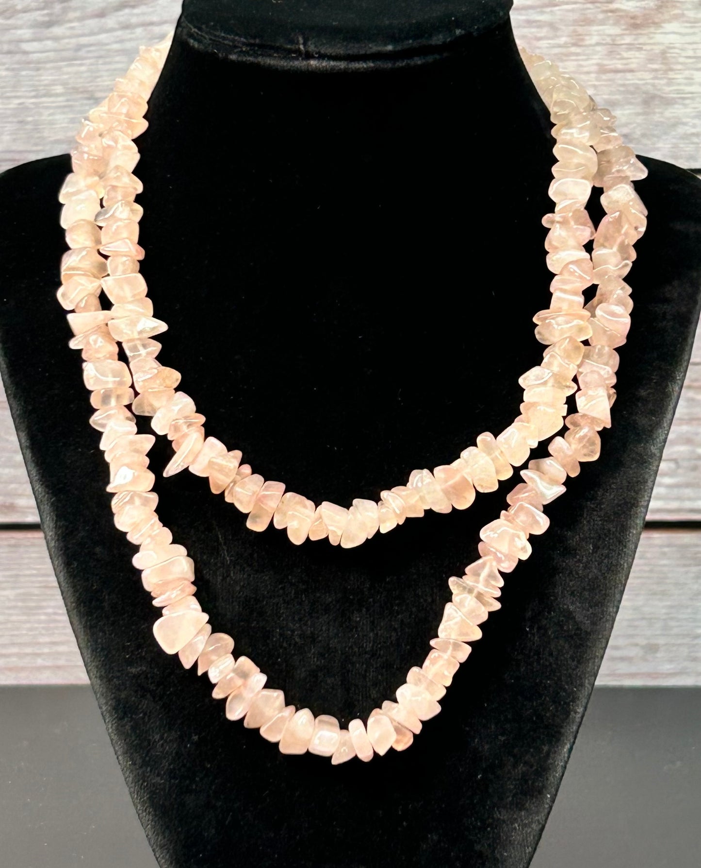 Rose Quartz Chip Necklace