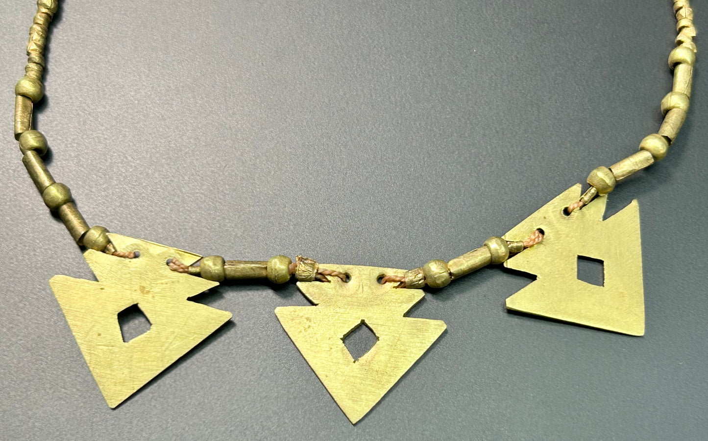 Geometric Brass Toggle Necklace