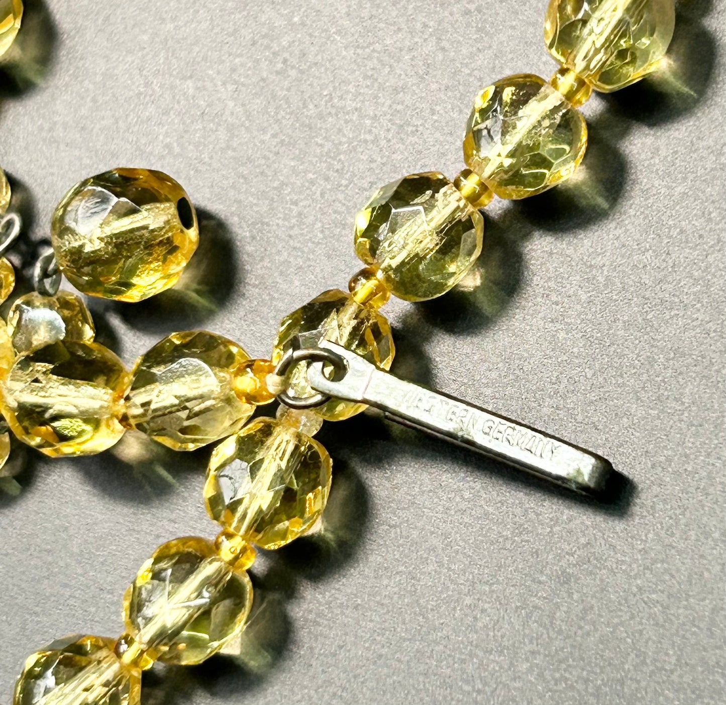 Western Germany Faceted Glass Necklace