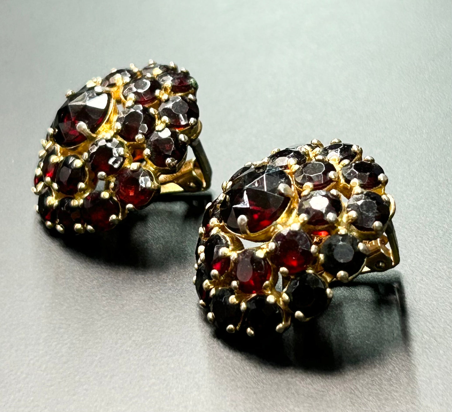 Vintage Rhinestone Clip Earrings