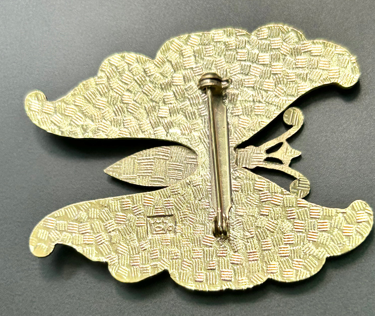 Fish & Crown Butterfly Brooch