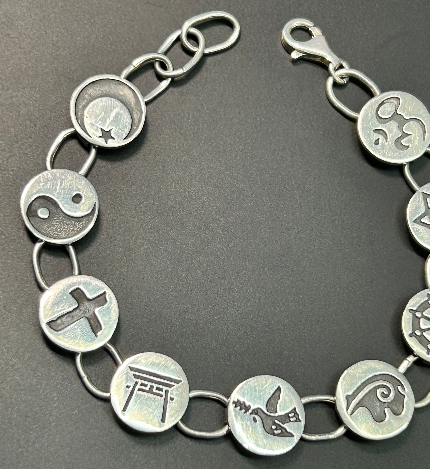 Sterling Silver Coexist Bracelet