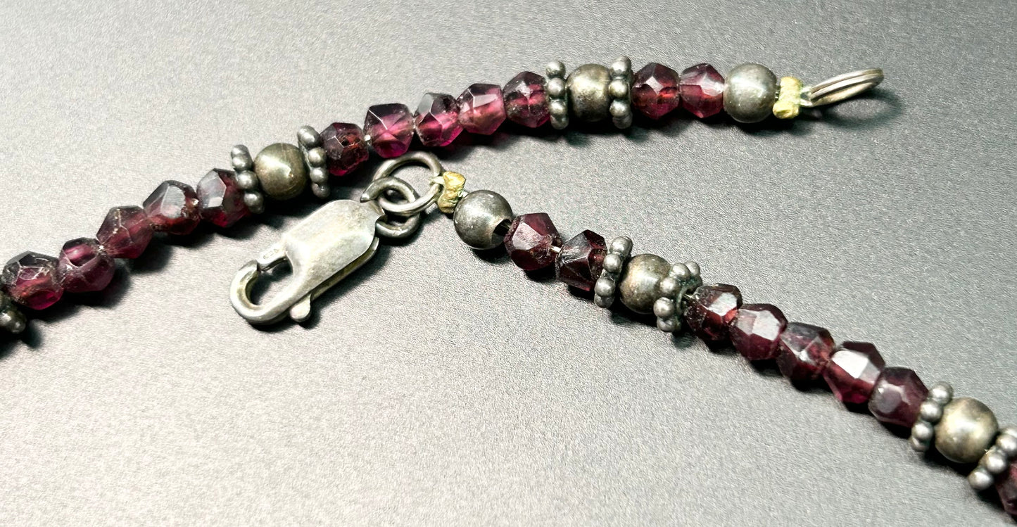 Sterling Silver Garnet Necklace