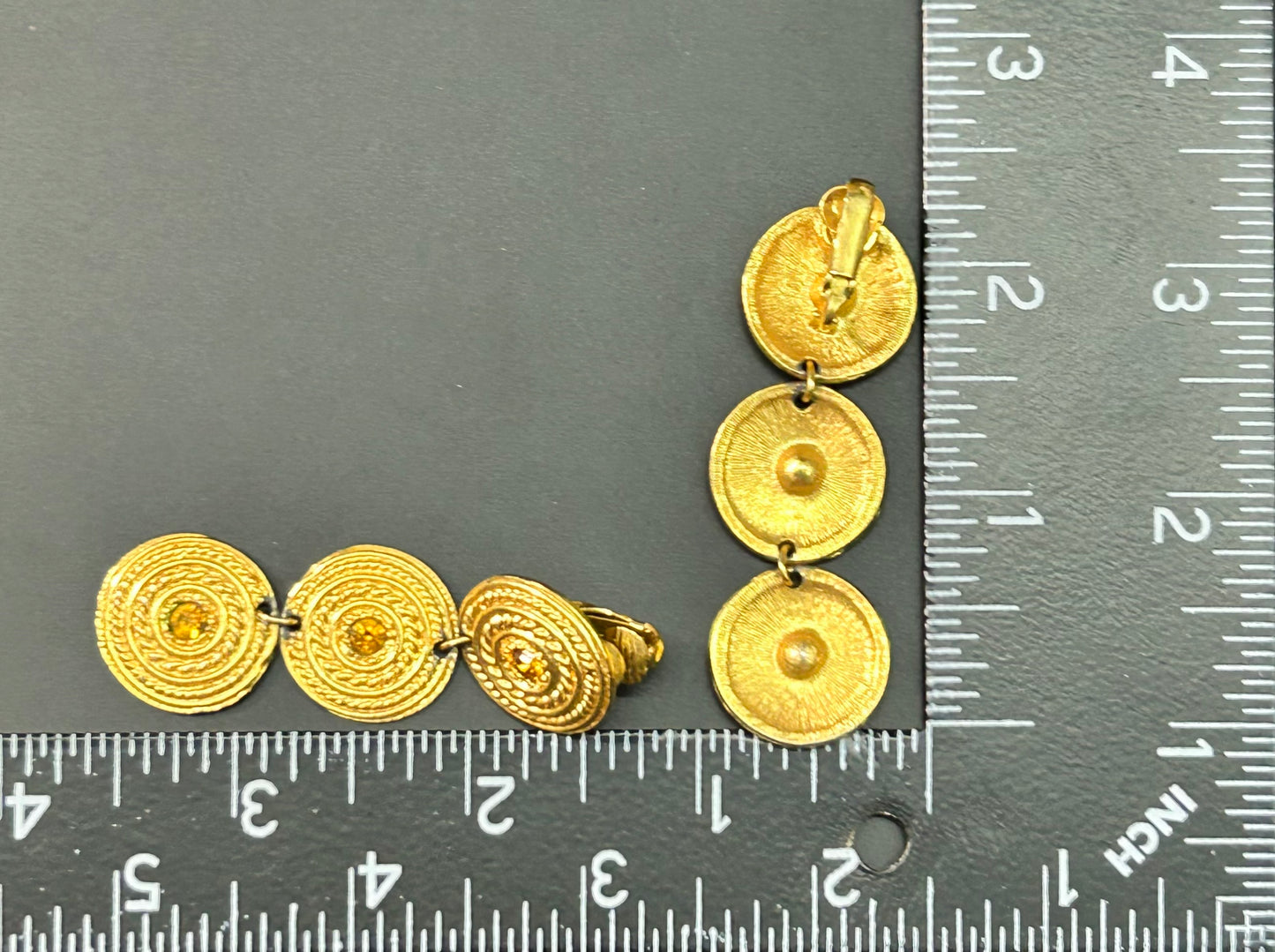 Gold Tone Clip Earrings