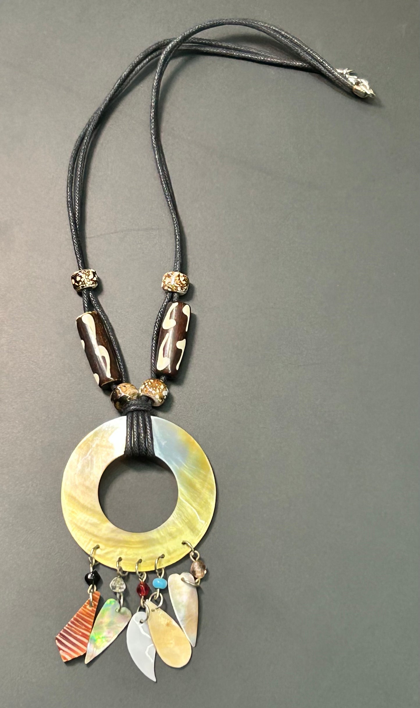 Shell & Wood Bead Necklace
