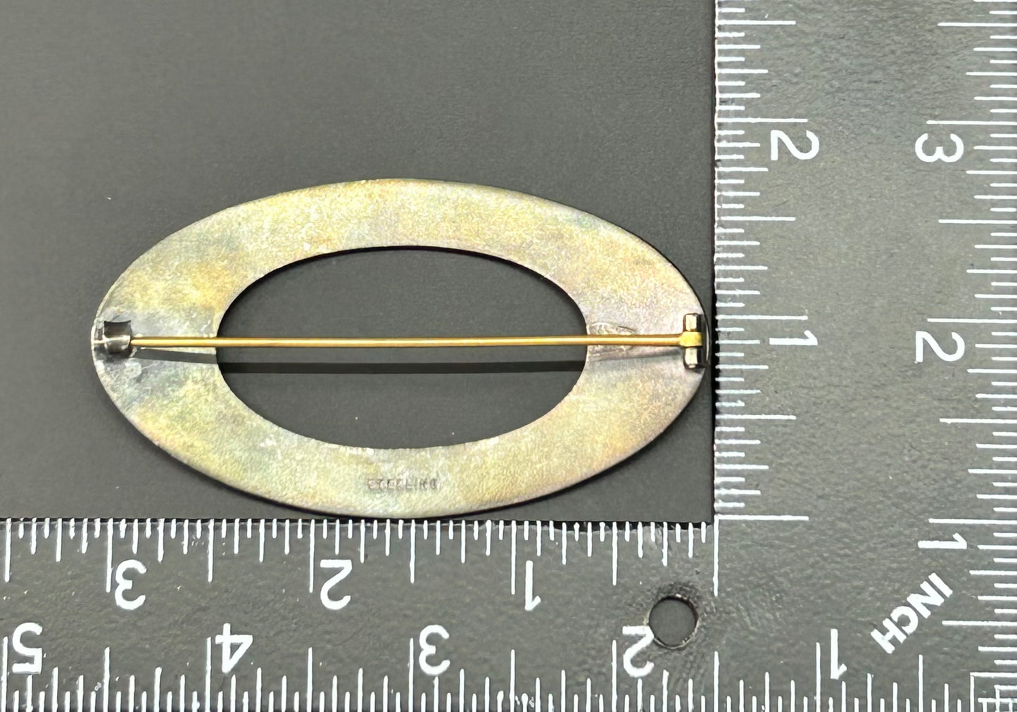 Antique Sterling Silver Sash Brooch