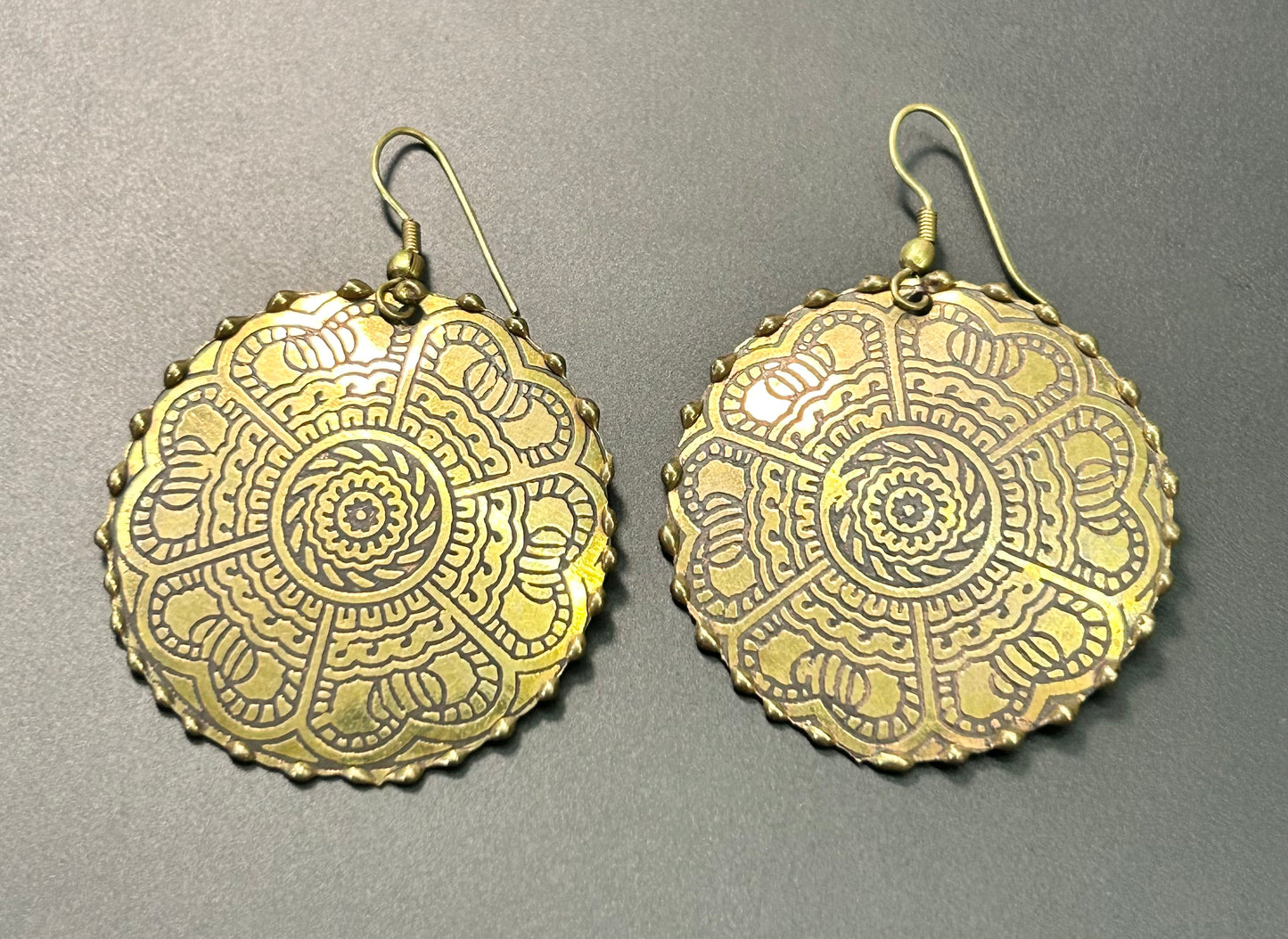 Rope Design Brass Earrings