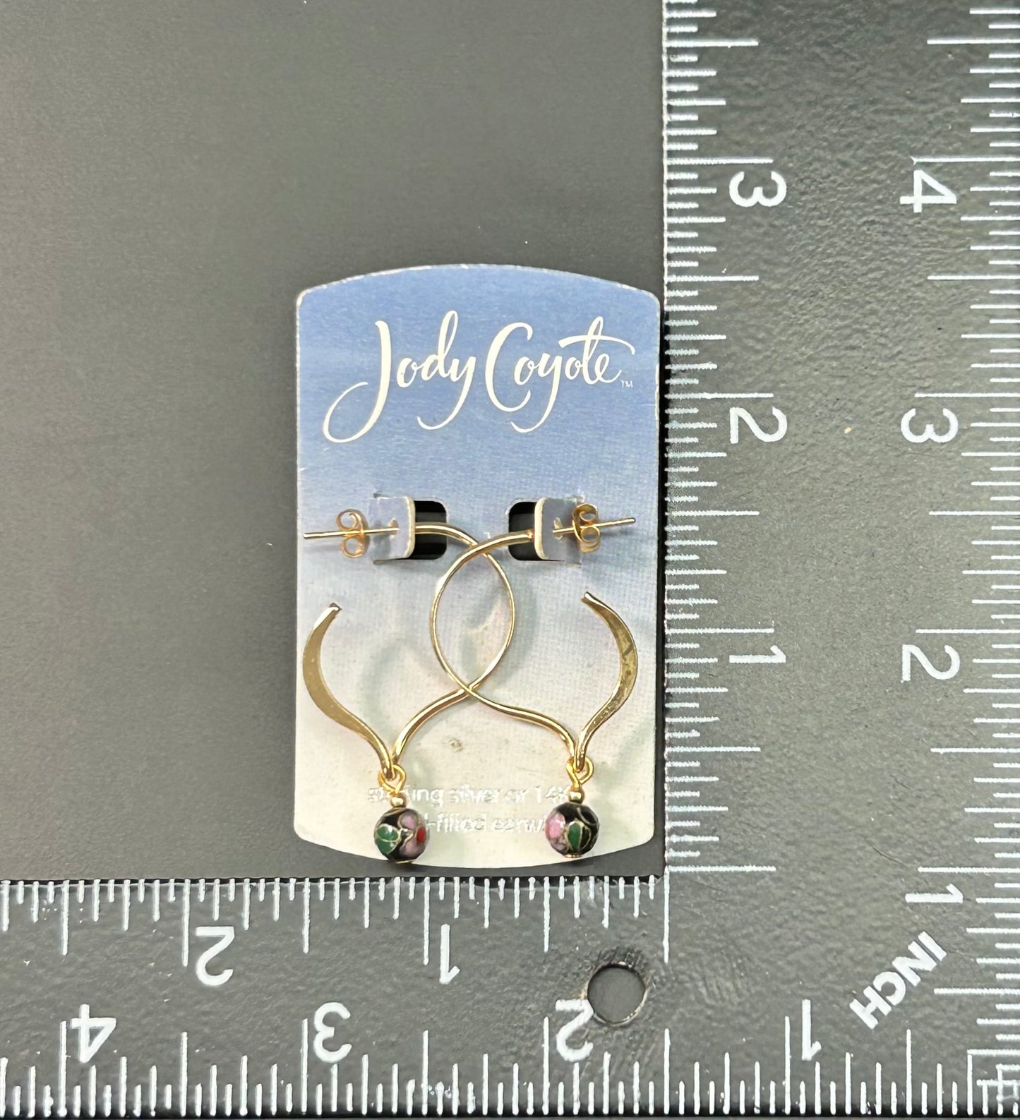 Jody Coyote Cloisonné Earrings