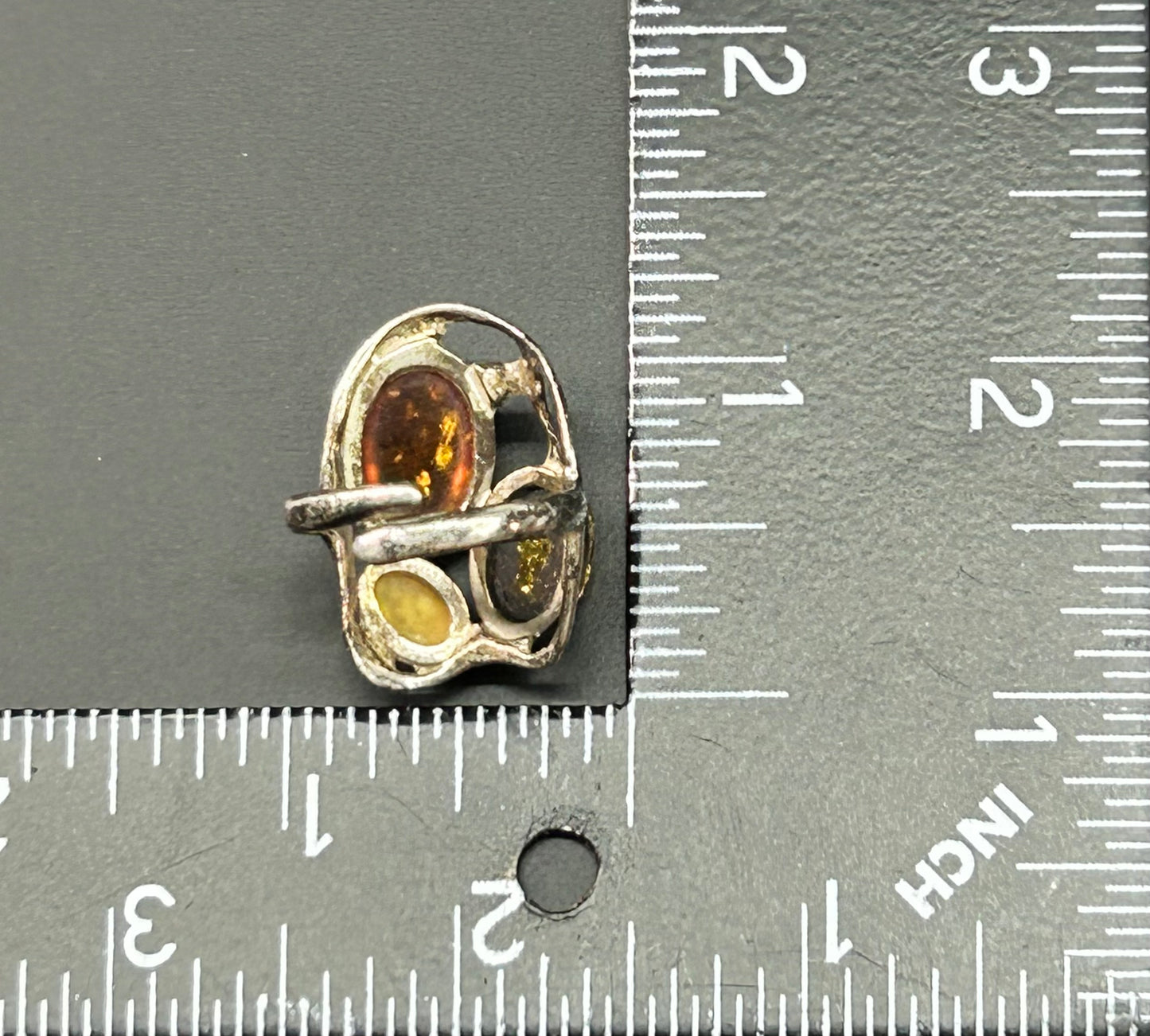Sterling Silver Amber Ring
