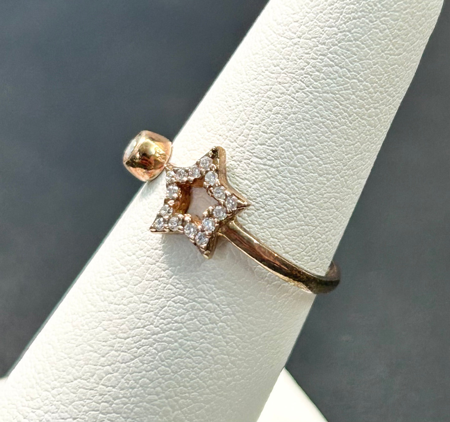 Sterling Silver Vermeil Star Ring
