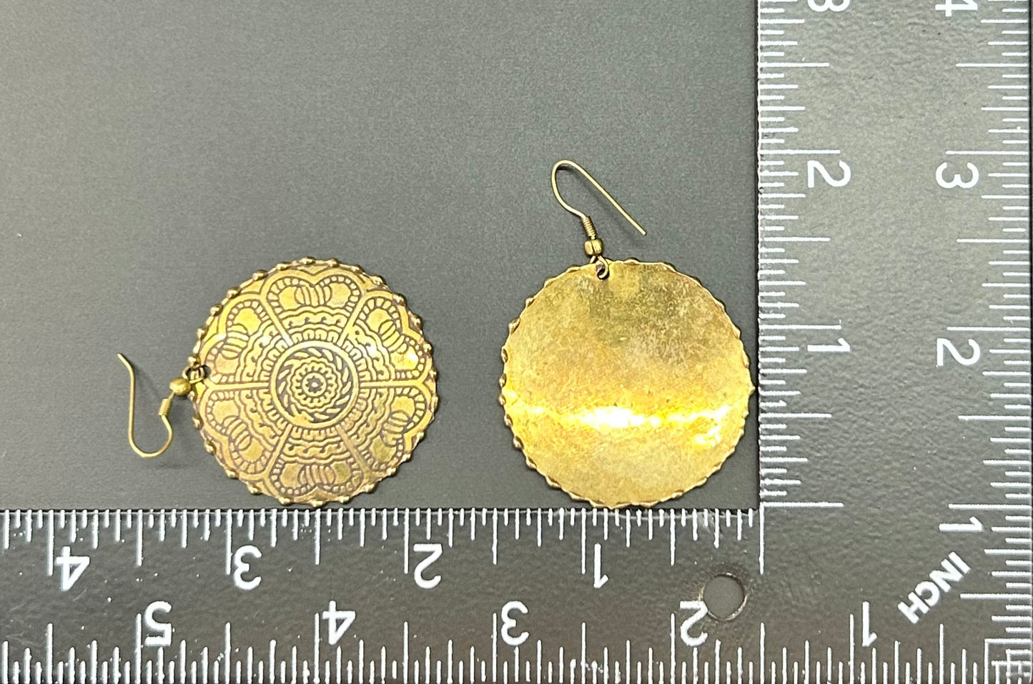 Rope Design Brass Earrings