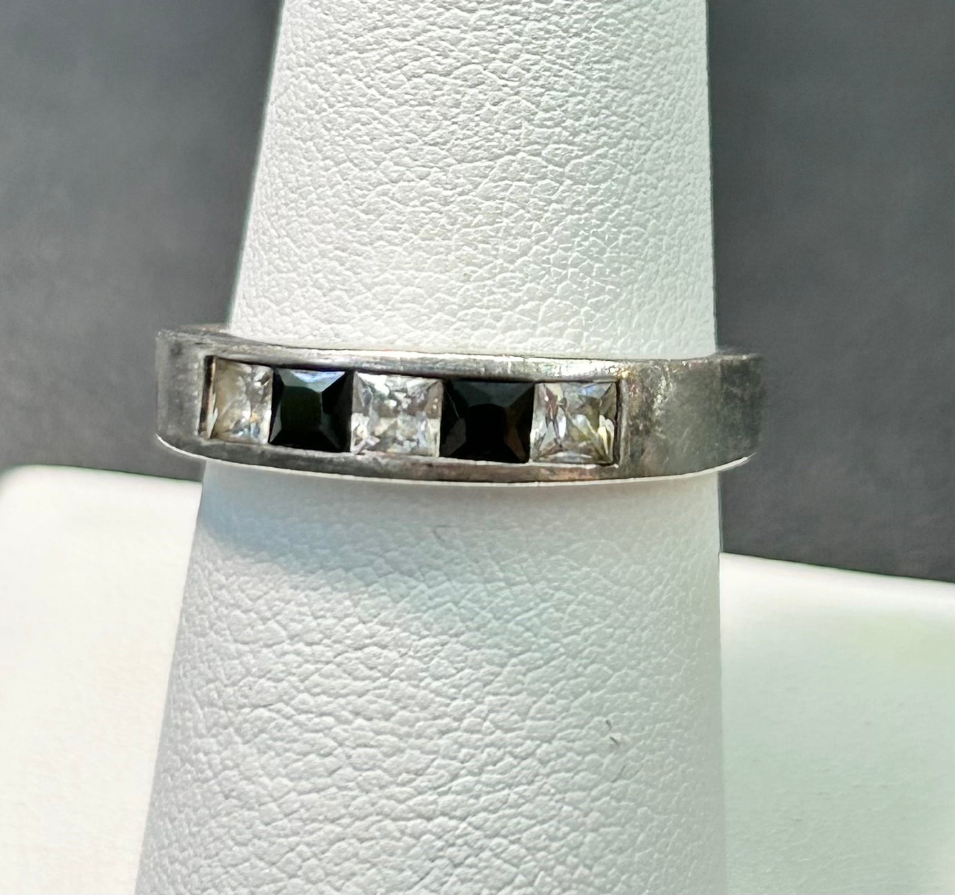 Sterling Silver CZ Band Ring