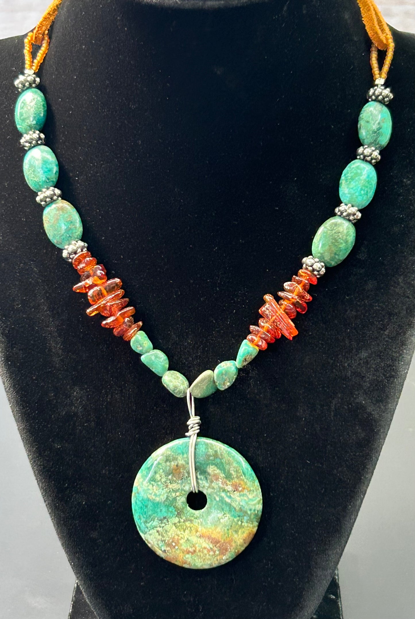 Sterling Silver Multi Stone Necklace