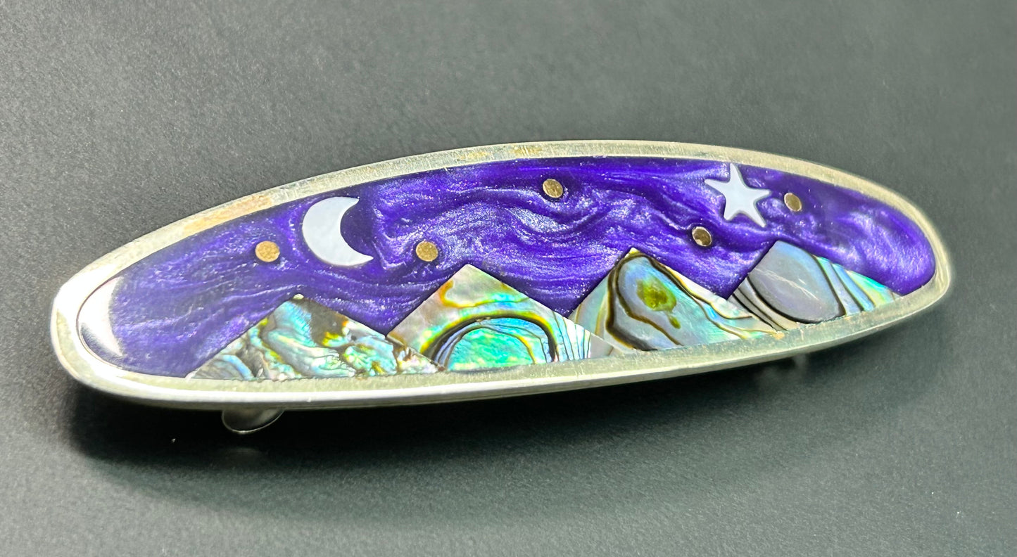 Enamel & Abalone Hair Barrette