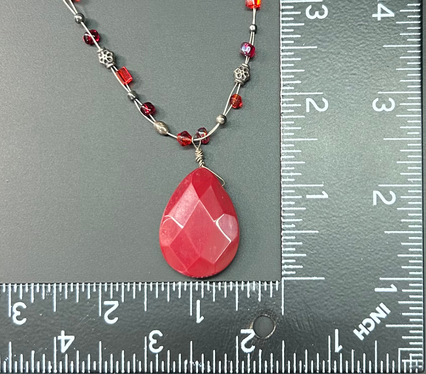 Sterling Silver Glass Bead Necklace