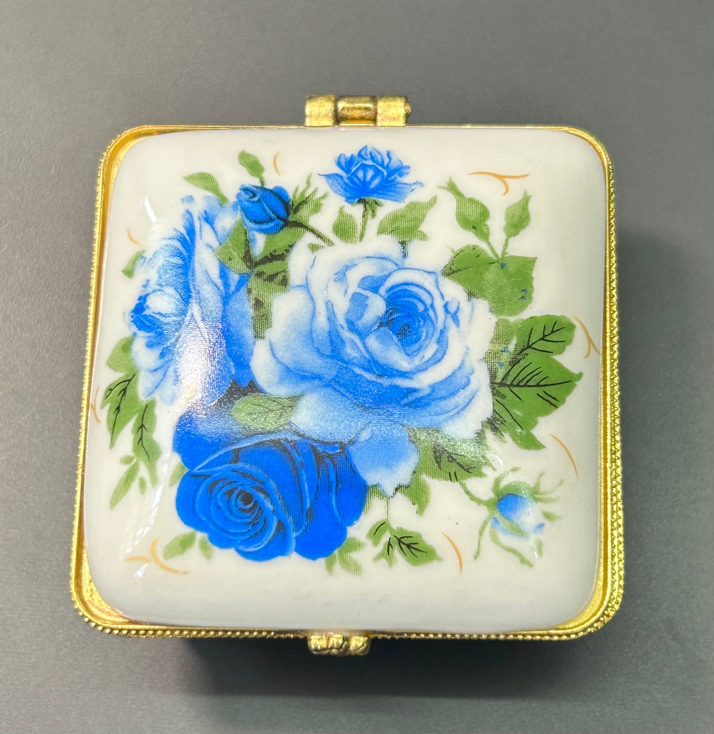 Porcelain Rose Trinket Box