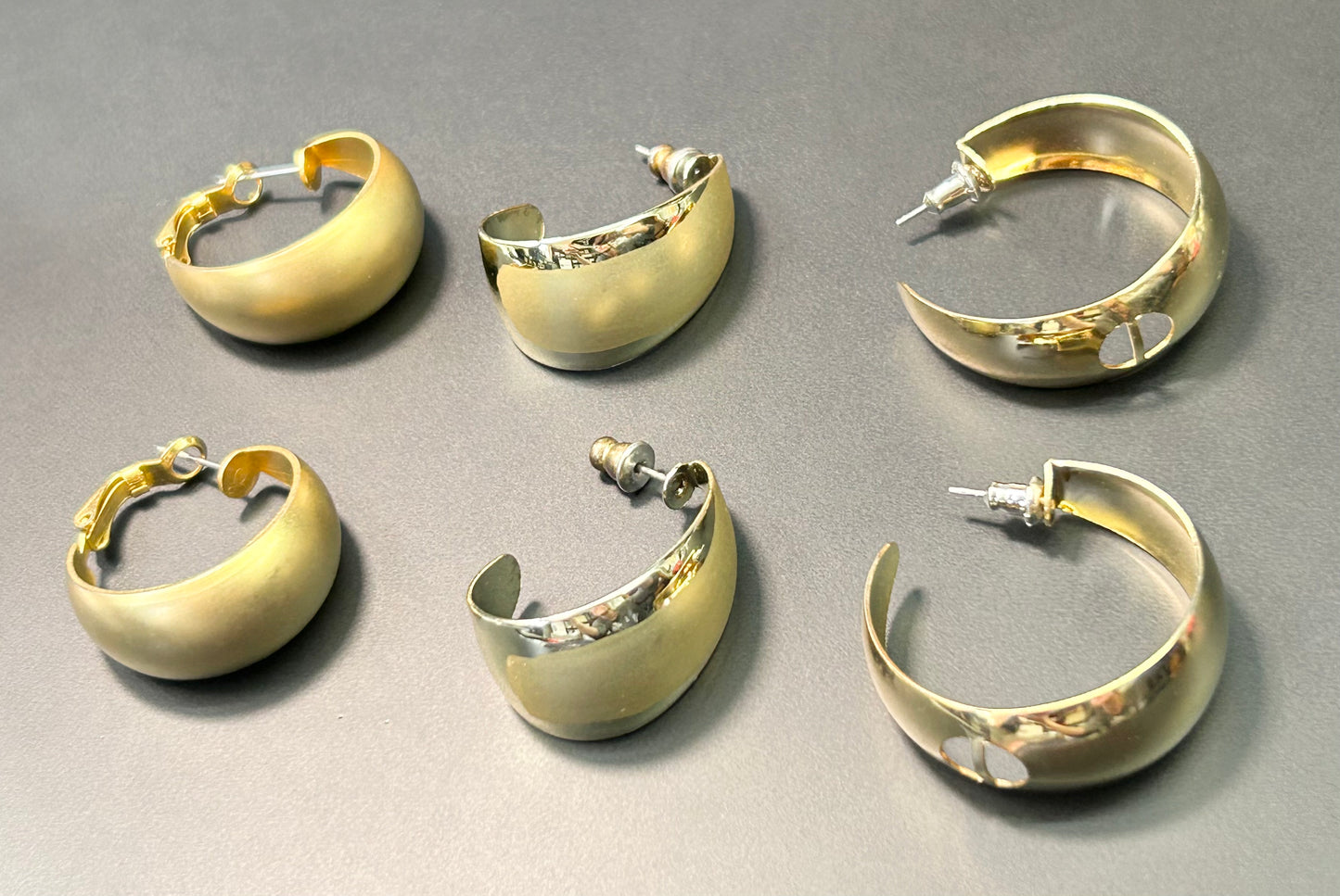 3 Pairs of Hoop Earrings