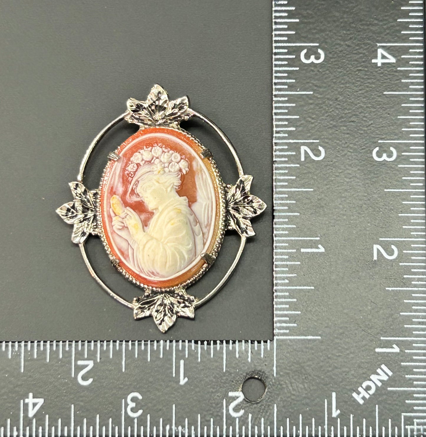 Acrylic Cameo Brooch