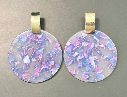 Purple Acrylic Earrings