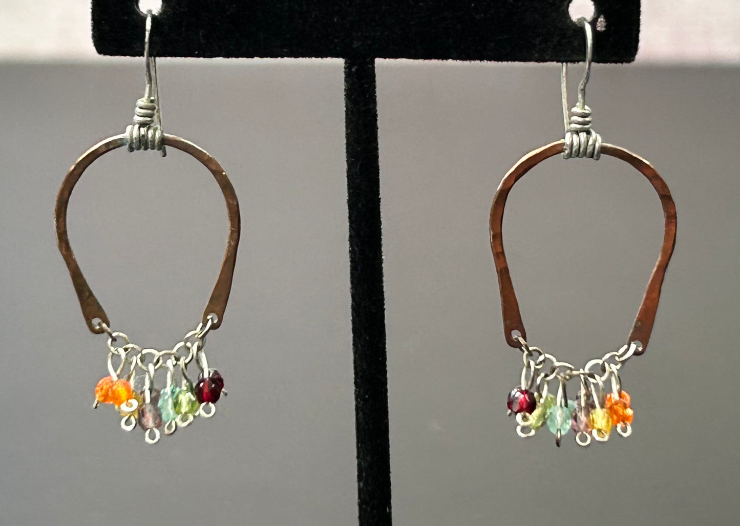 Copper Glass Bead Earrings