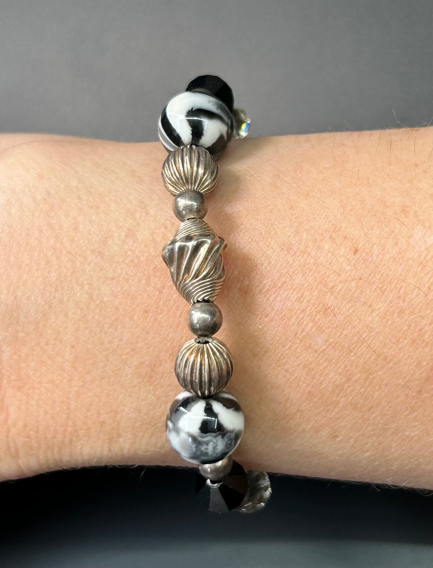Sterling Silver Beaded Bracelet