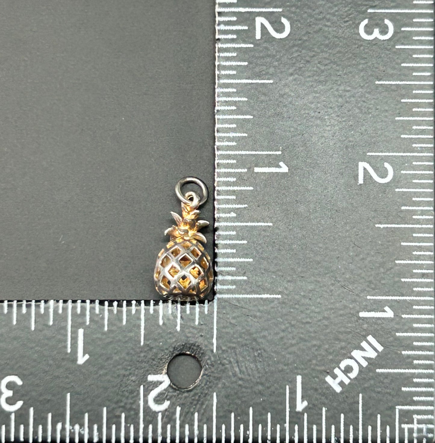 Signed Sterling Silver Pineapple Charm or Pendant