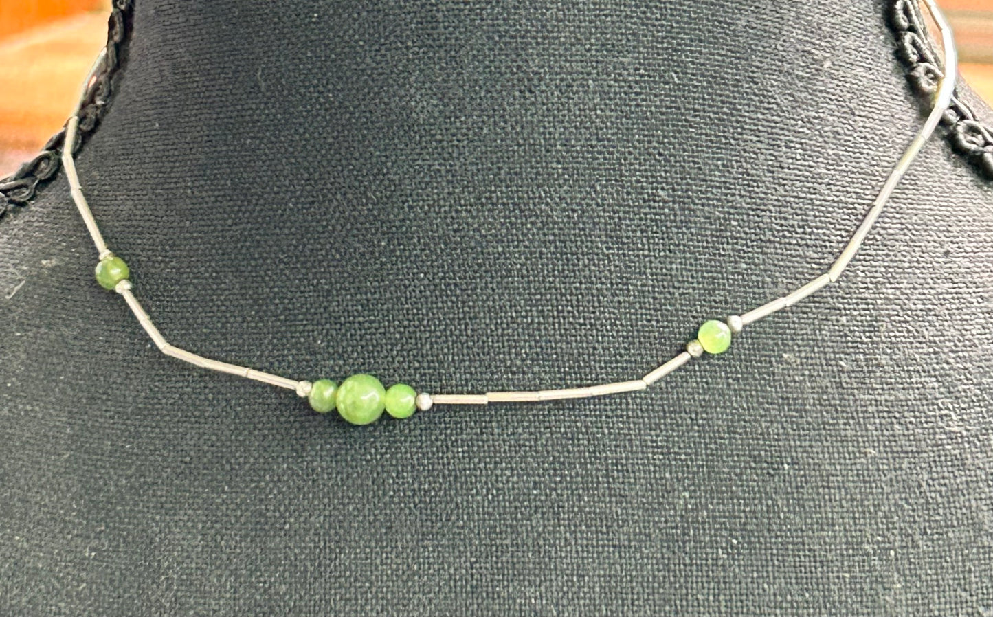 Liquid Sterling Silver Stone Necklace