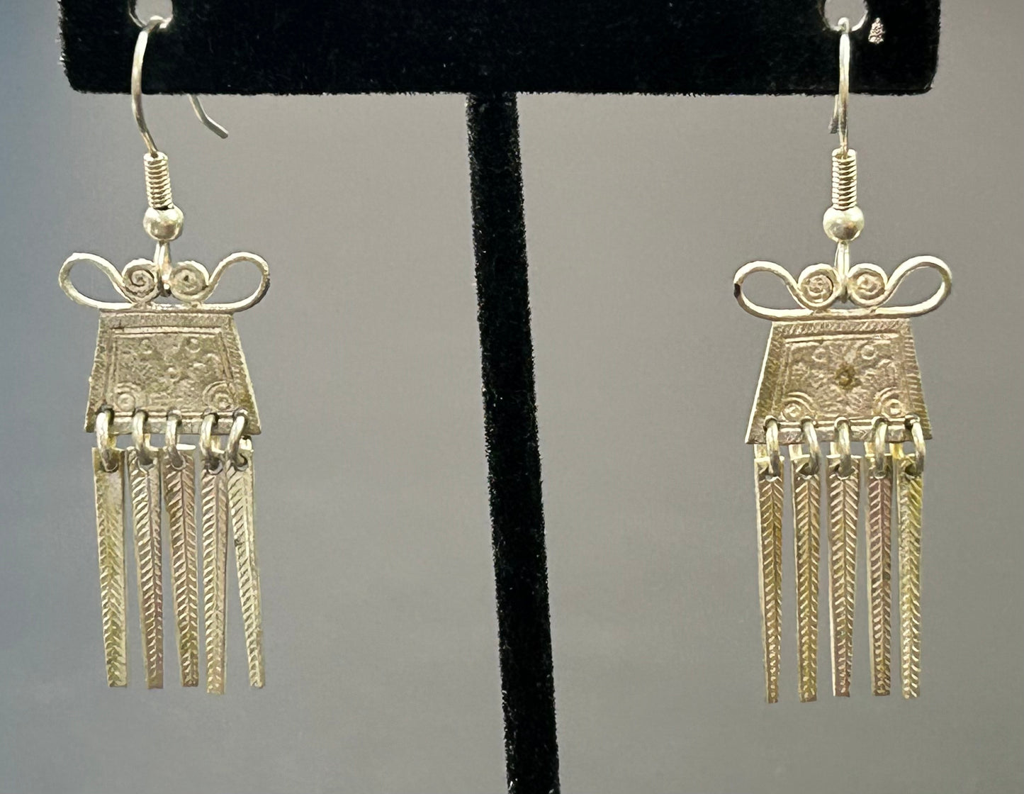 Hmong Etched Dangle Earrings