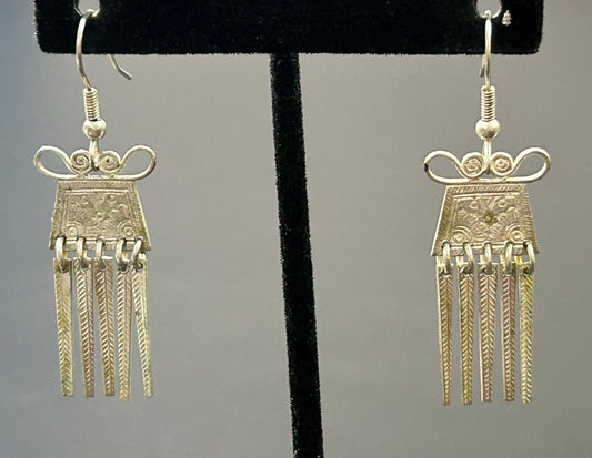 Hmong Etched Dangle Earrings