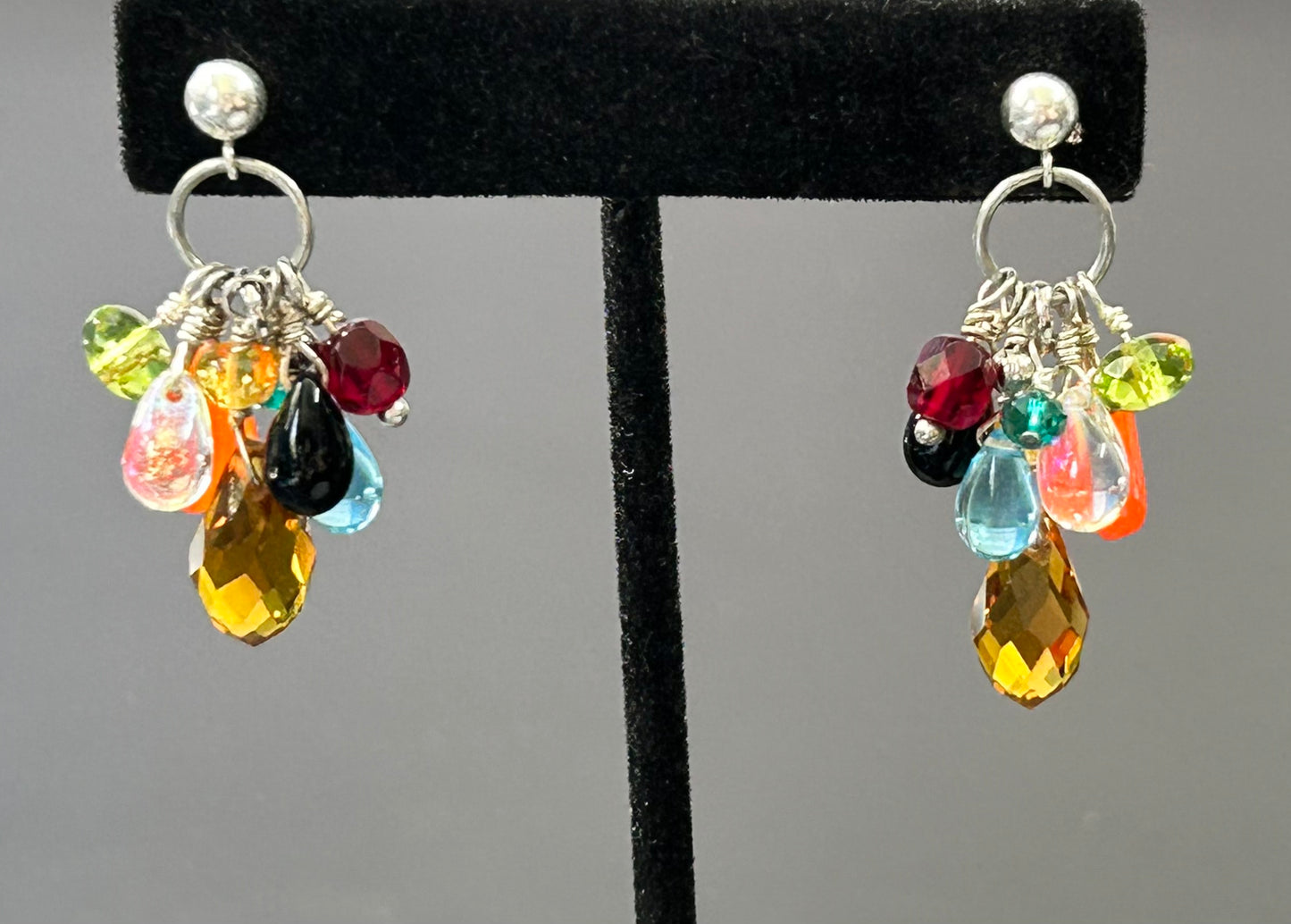 Sterling Silver Glass Earrings