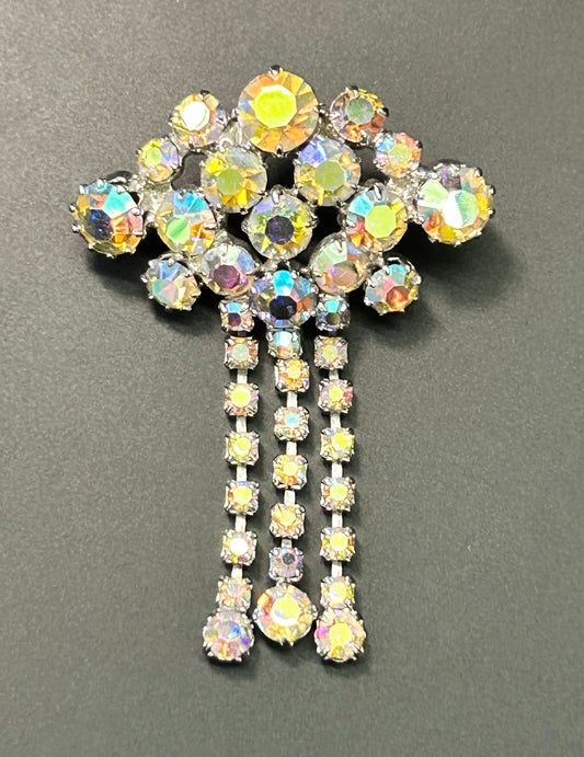 Vintage AB Rhinestone Brooch