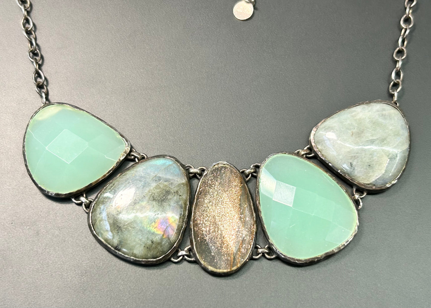 Stella & Dot Glass & Labradorite Necklace