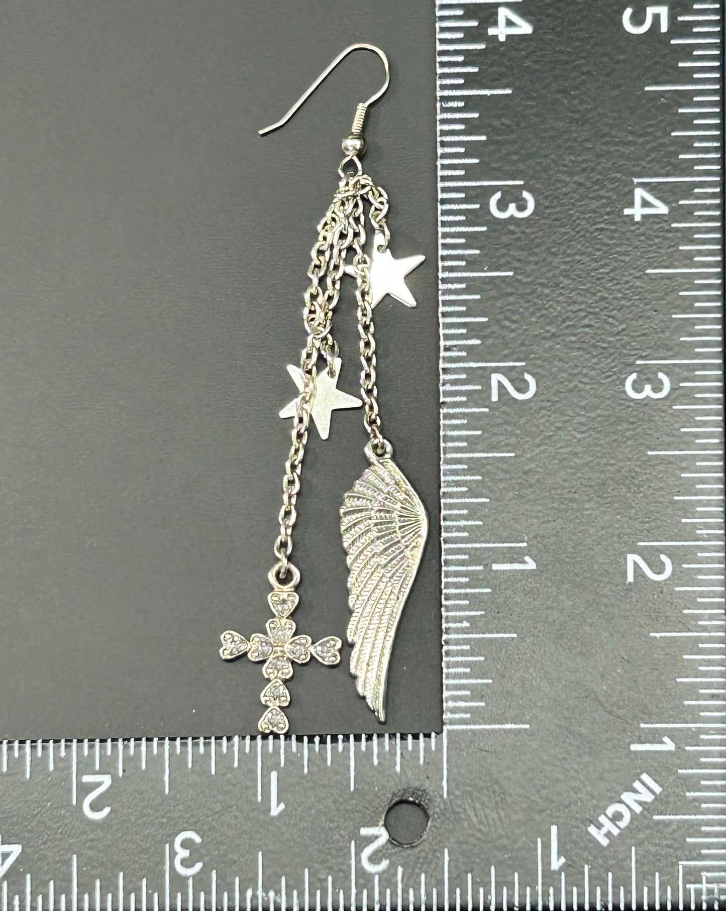 Cross & Angel Wing Earrings